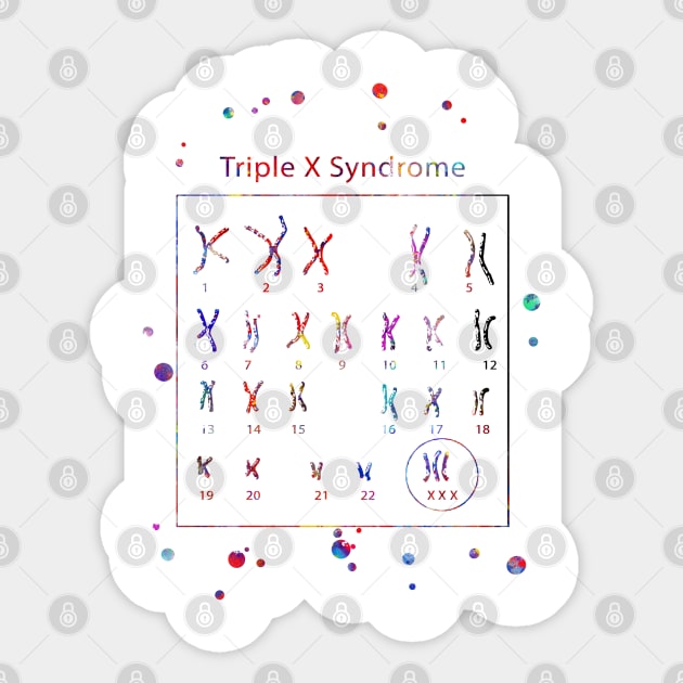 Triple X Syndrome Sticker by RosaliArt